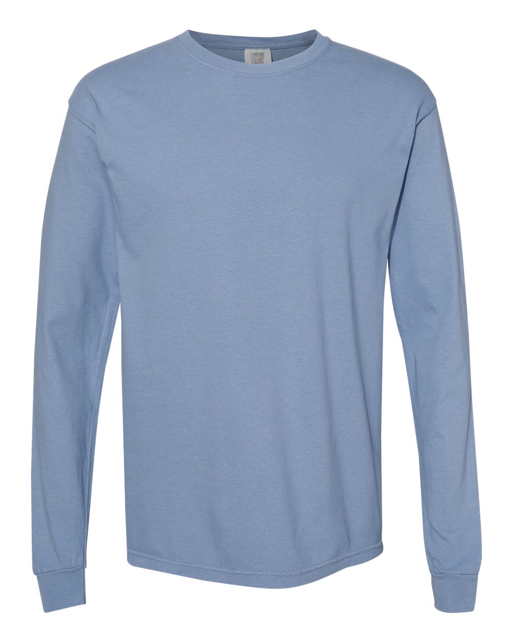 Comfort Colors 6014 Garment-Dyed Long Sleeve T-Shirt in Washed Denim