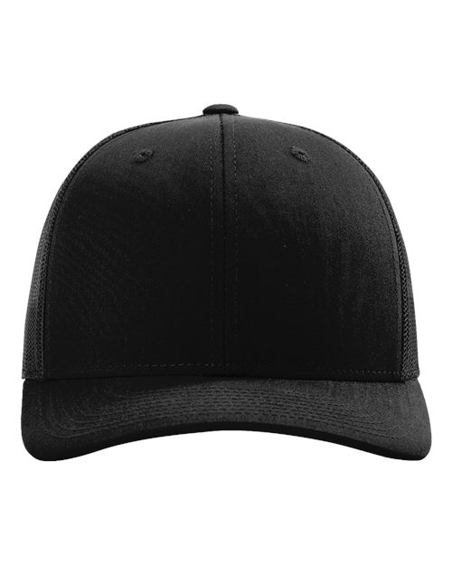 Richardson 112 Snapback Trucker Cap in Black