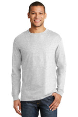 Hanes  Beefy-T  -  100% Cotton Long Sleeve T-Shirt.  5186