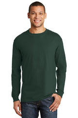 Hanes  Beefy-T  -  100% Cotton Long Sleeve T-Shirt.  5186