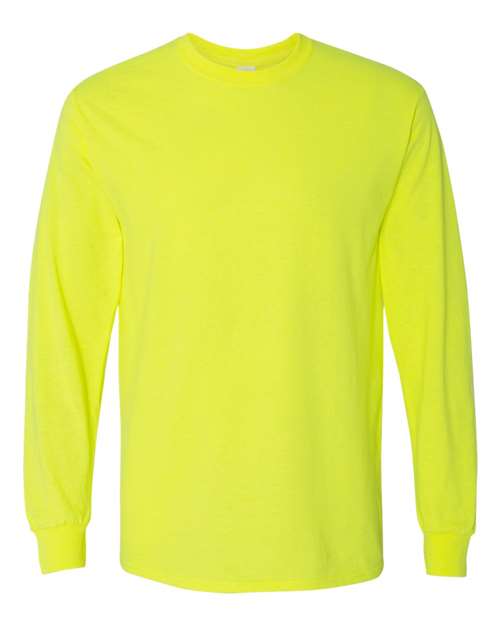 Gildan 5400 Heavy Cotton Long Sleeve T-Shirt in Safety Green