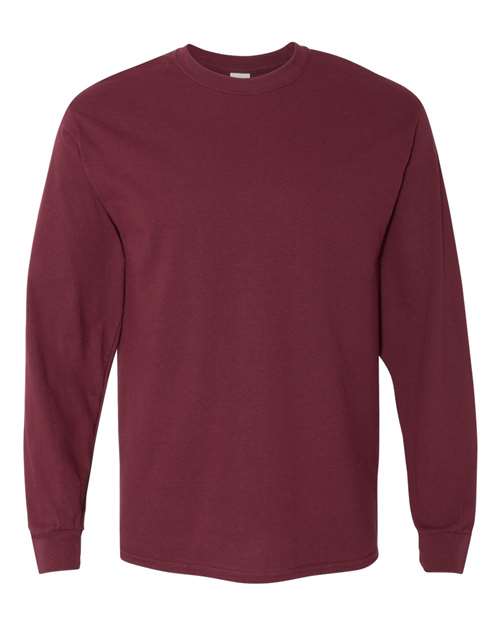 Gildan 5400 Heavy Cotton Long Sleeve T-Shirt in Maroon