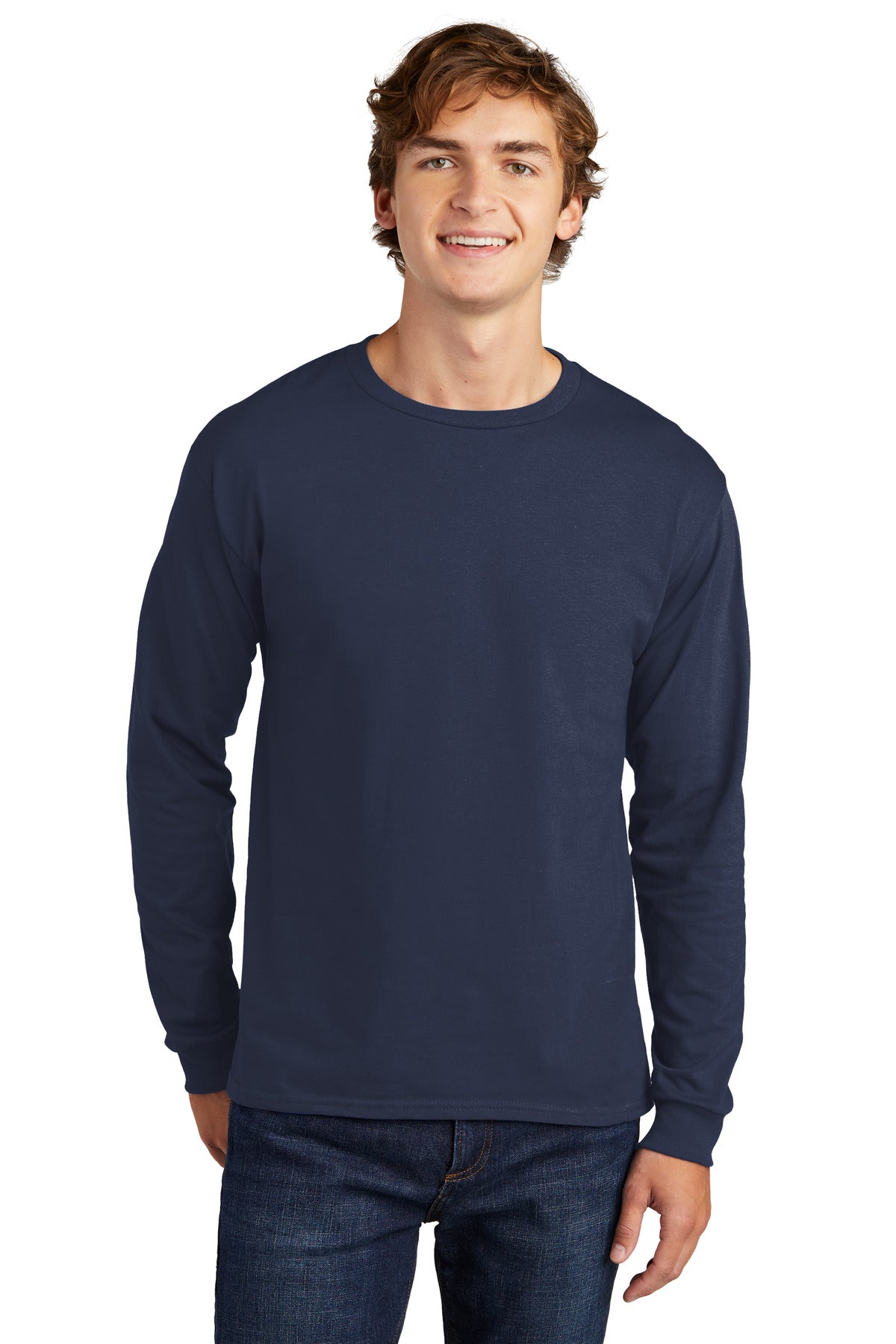 Hanes  Essential-T 100% Cotton Long Sleeve T-Shirt 5286