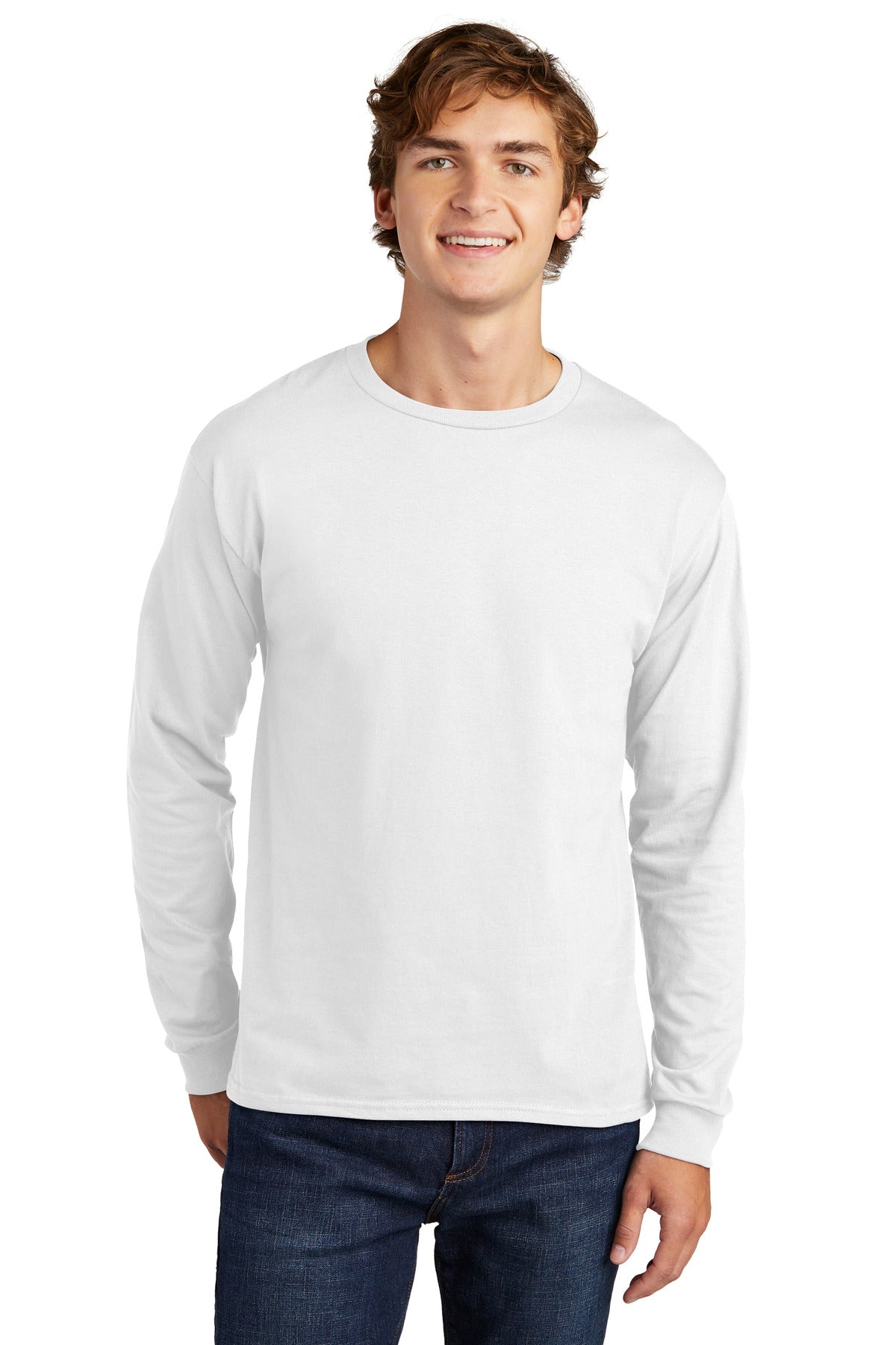 Hanes  Essential-T 100% Cotton Long Sleeve T-Shirt 5286