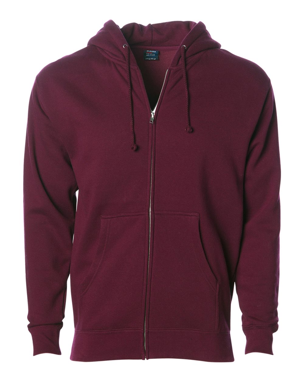 Independent Trading Co. Heavyweight Full-Zip Hooded Sweatshirt IND4000Z in Maroon