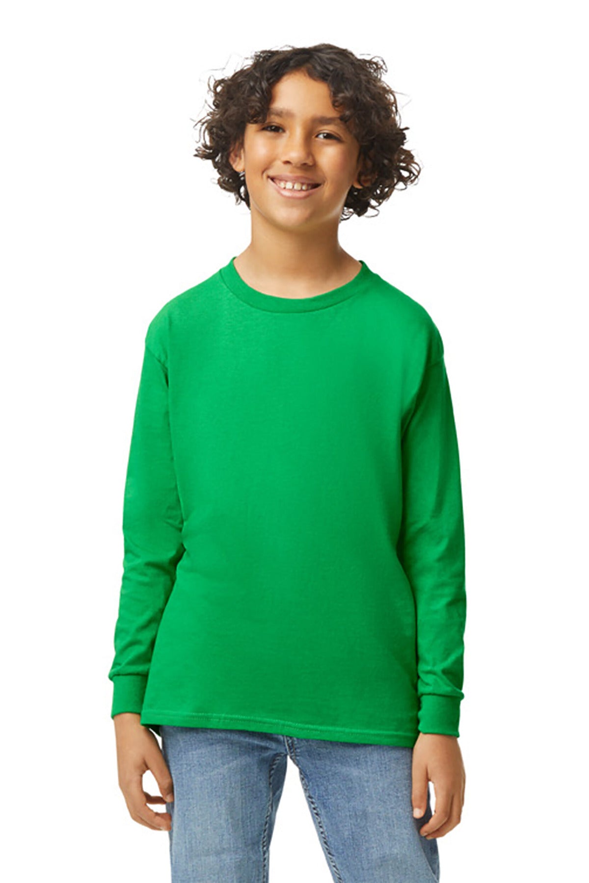 Gildan  Youth Heavy Cotton  100% Cotton Long Sleeve T-Shirt. 5400B