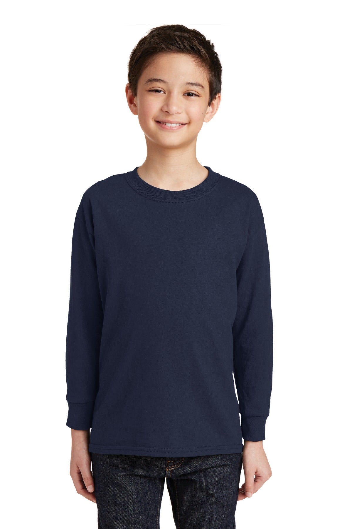 Gildan  Youth Heavy Cotton  100% Cotton Long Sleeve T-Shirt. 5400B