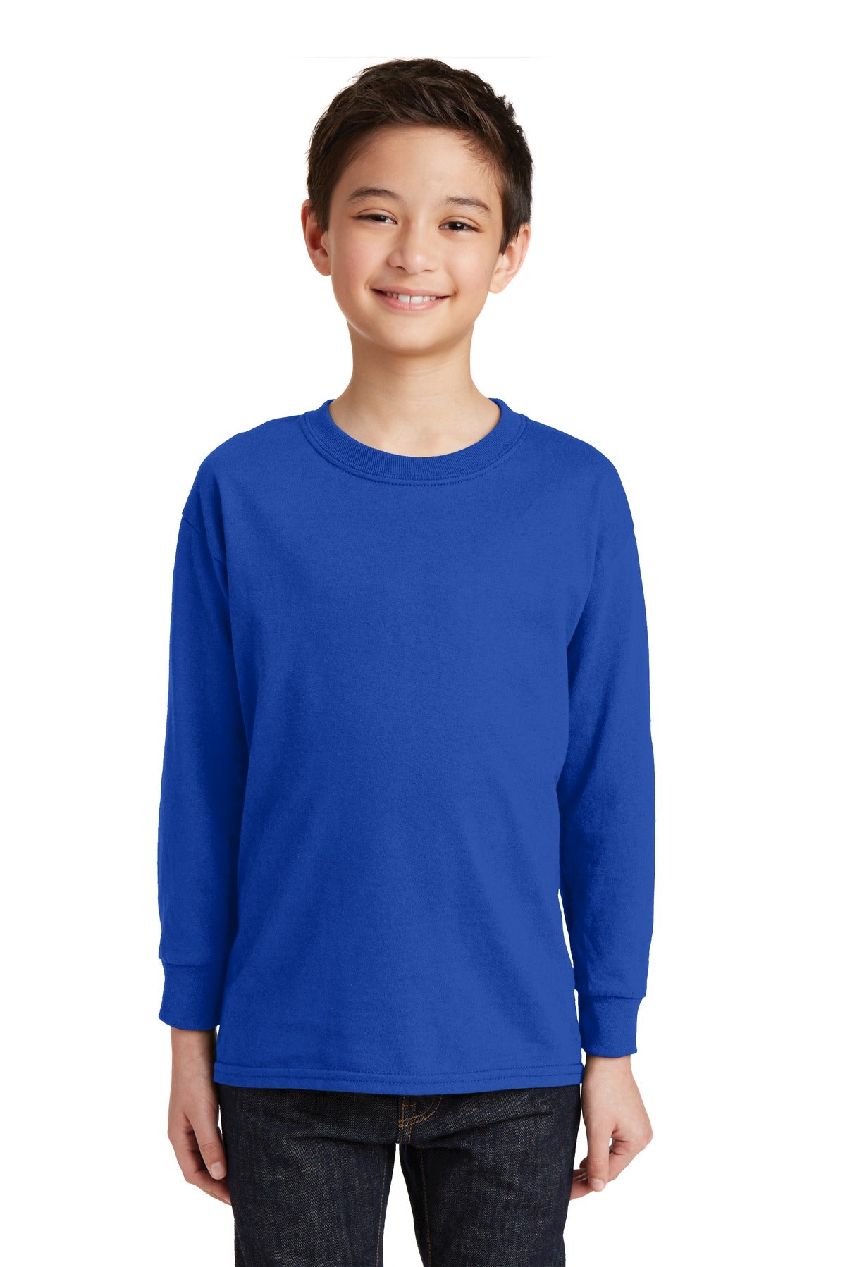 Gildan  Youth Heavy Cotton  100% Cotton Long Sleeve T-Shirt. 5400B