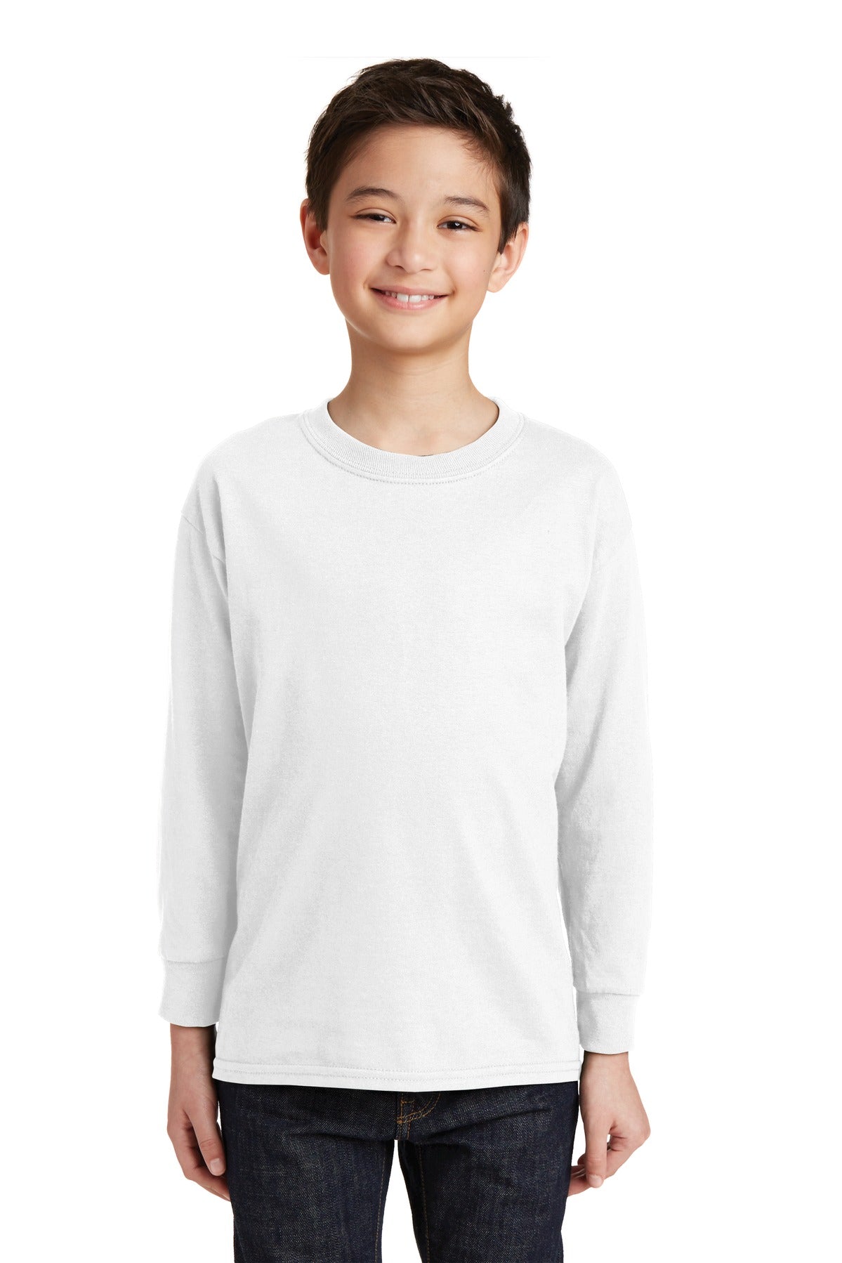 Gildan  Youth Heavy Cotton  100% Cotton Long Sleeve T-Shirt. 5400B