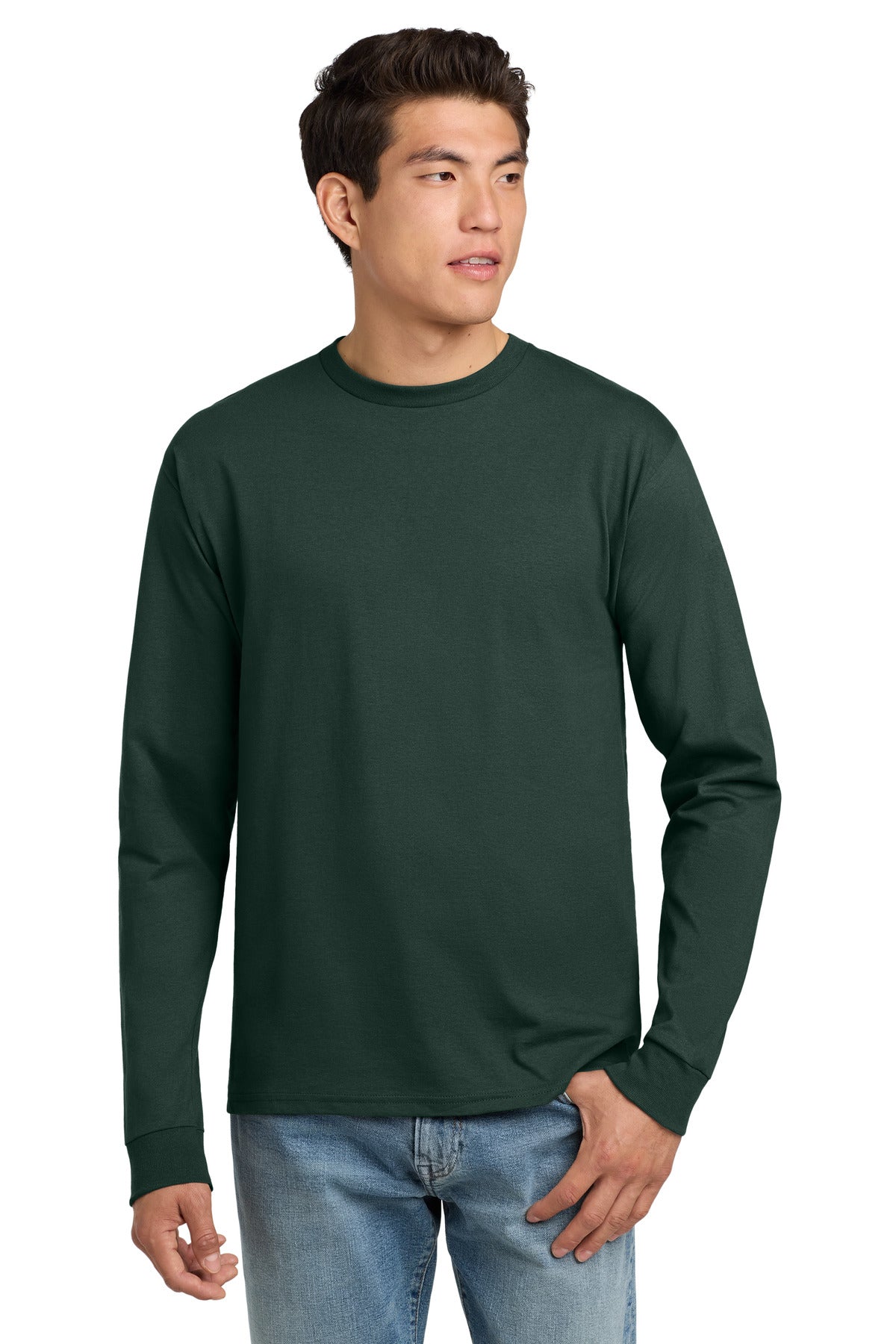 Hanes  - Authentic 100% Cotton Long Sleeve T-Shirt.  5586