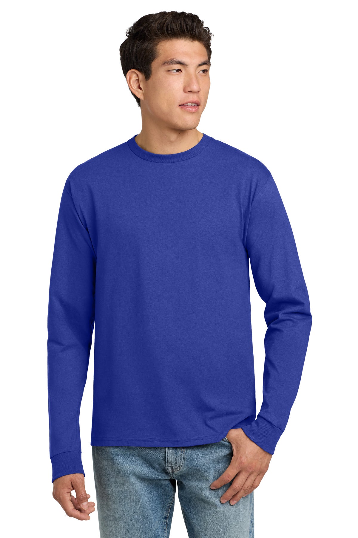 Hanes  - Authentic 100% Cotton Long Sleeve T-Shirt.  5586