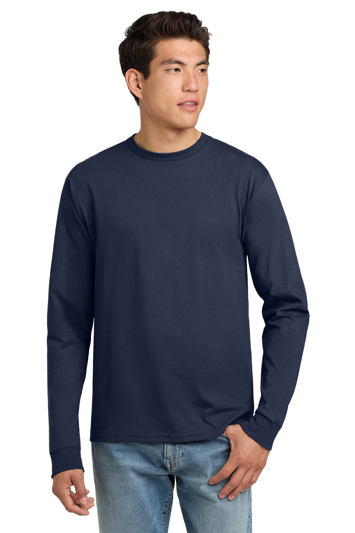Hanes  - Authentic 100% Cotton Long Sleeve T-Shirt.  5586