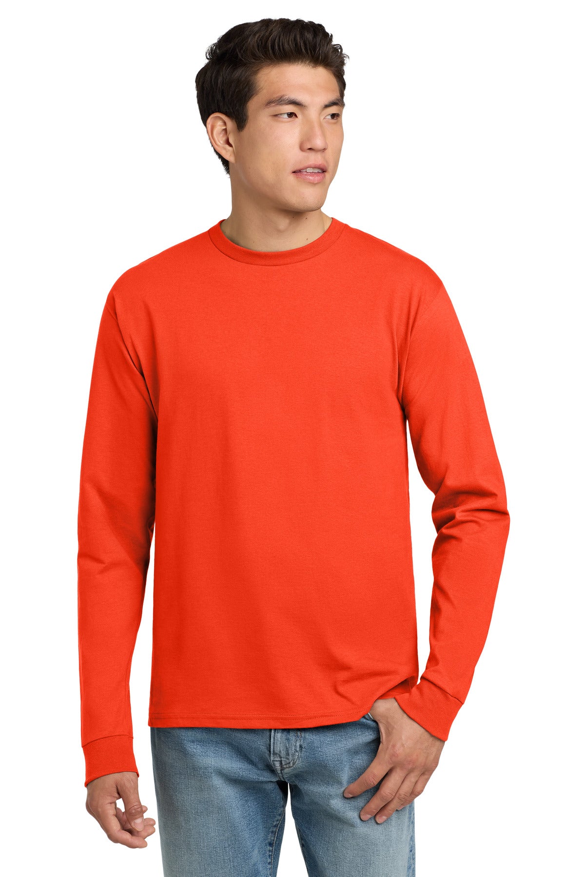 Hanes  - Authentic 100% Cotton Long Sleeve T-Shirt.  5586