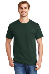 Hanes  - Authentic 100%  Cotton T-Shirt with Pocket.  5590