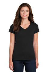 Gildan  Women's Heavy Cotton  100% Cotton V-Neck T-Shirt. 5V00L