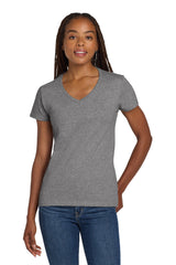 Gildan  Women's Heavy Cotton  100% Cotton V-Neck T-Shirt. 5V00L