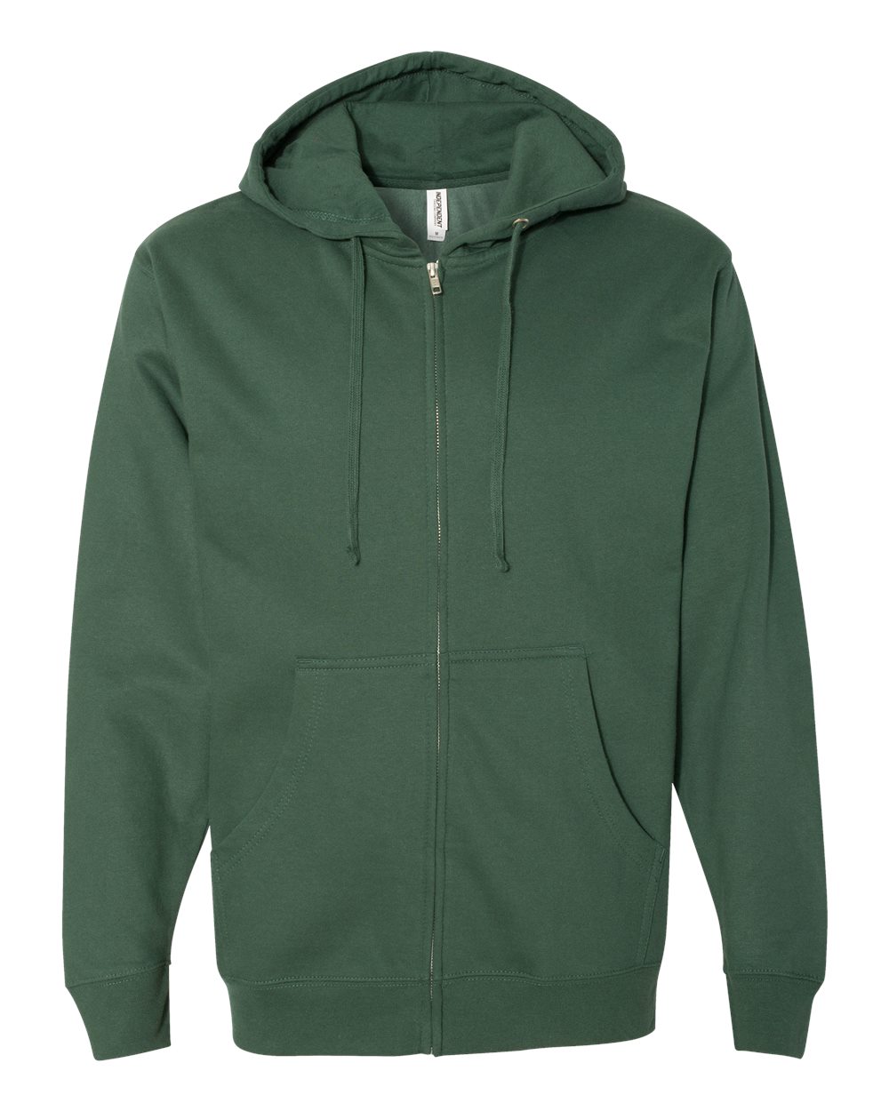 Independent Trading Co. Midweight Full-Zip Hooded Sweatshirt SS4500Z in Alpine Green