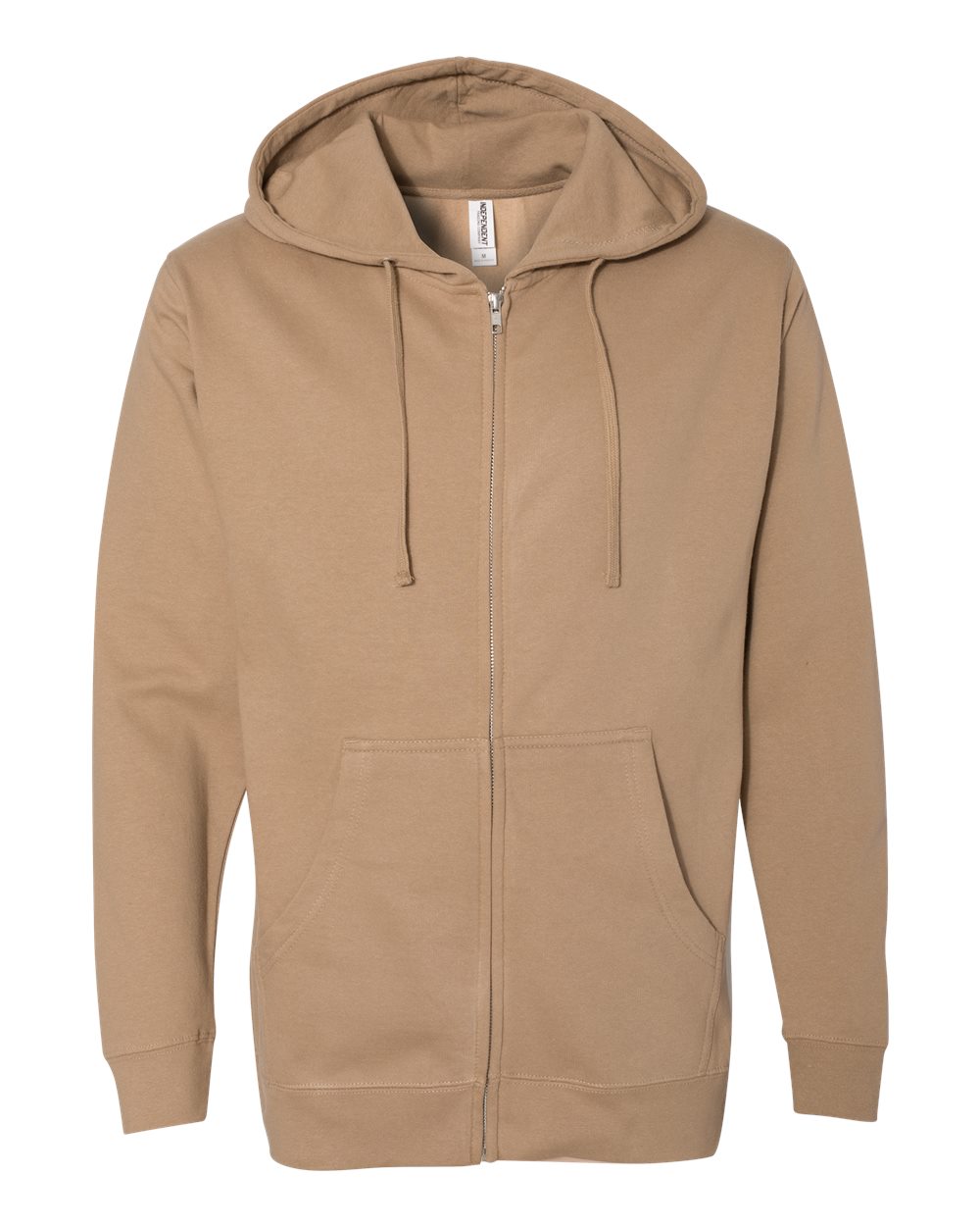 Independent Trading Co. Midweight Full-Zip Hooded Sweatshirt SS4500Z in Sandstone