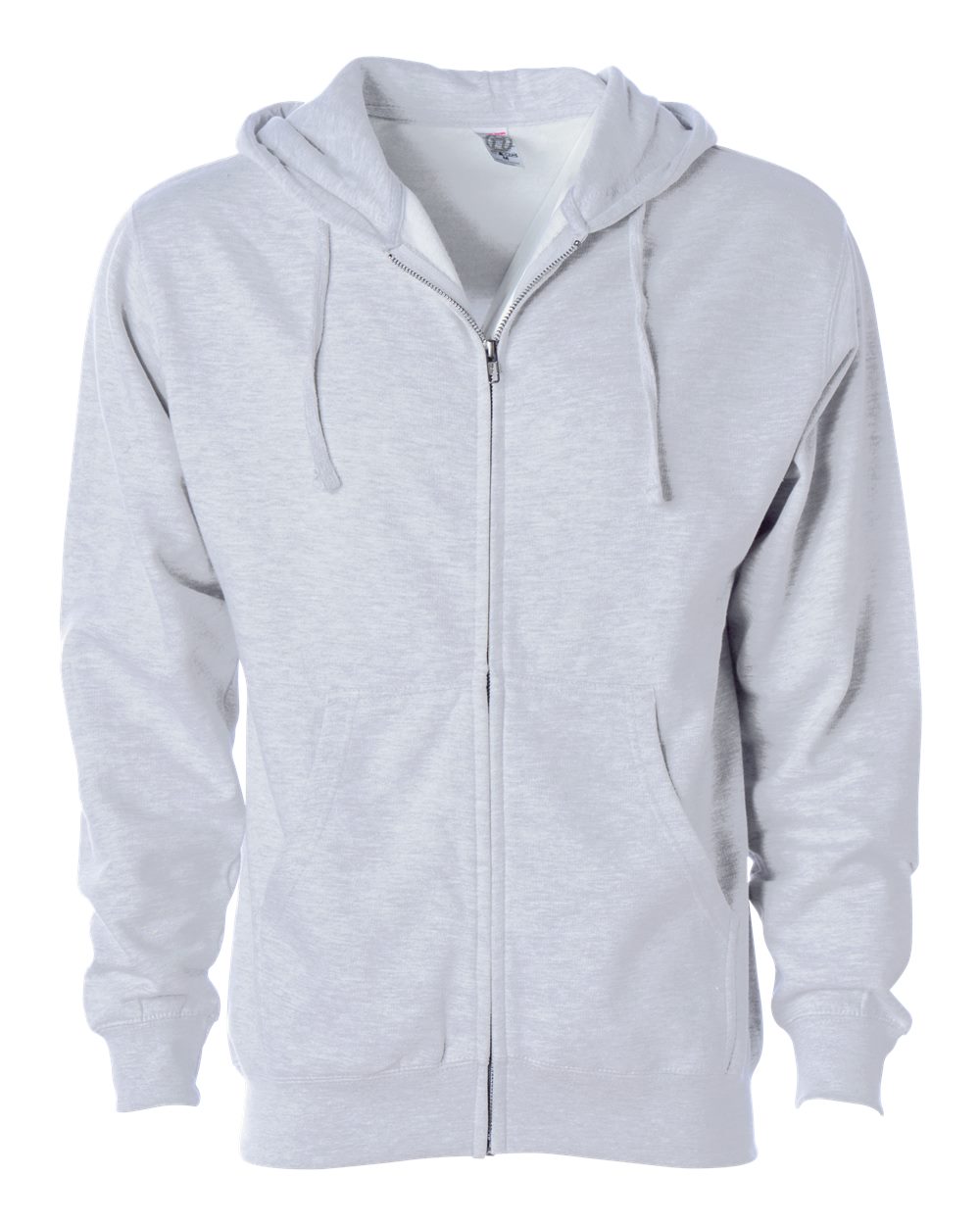 Independent Trading Co. Midweight Full-Zip Hooded Sweatshirt SS4500Z in Ash Heather