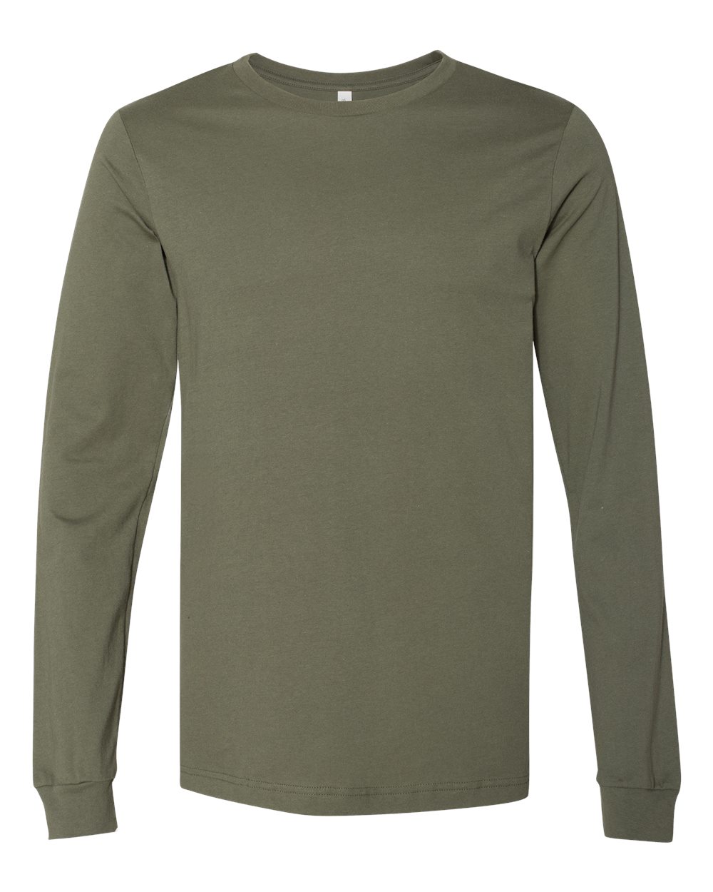BELLA+CANVAS 3501 Jersey Long Sleeve T-Shirt in Military Green