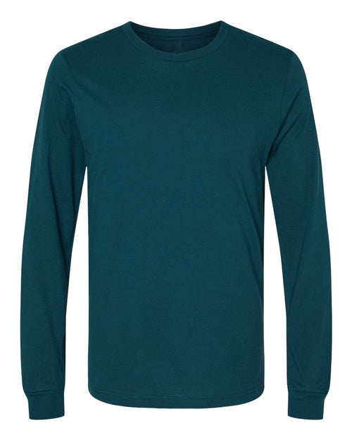 BELLA+CANVAS 3501 Jersey Long Sleeve T-Shirt in Atlantic