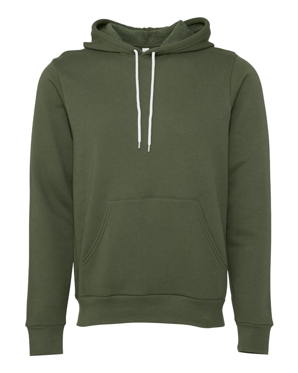BELLA+CANVAS Sponge Fleece Pullover Hoodie 3719 in Military Green