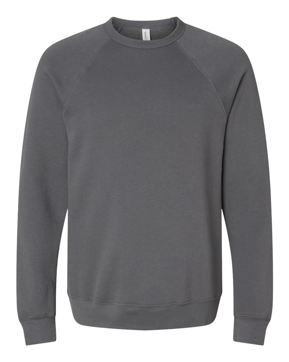 BELLA+CANVAS Sponge Fleece Raglan Crewneck 3901 in Asphalt