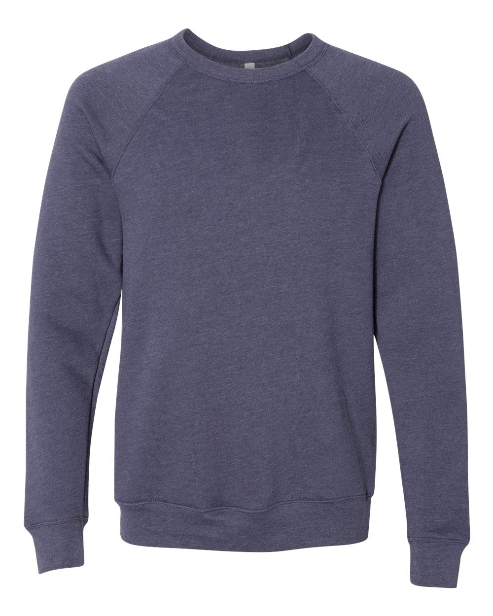 BELLA+CANVAS Sponge Fleece Raglan Crewneck 3901 in Heather Navy