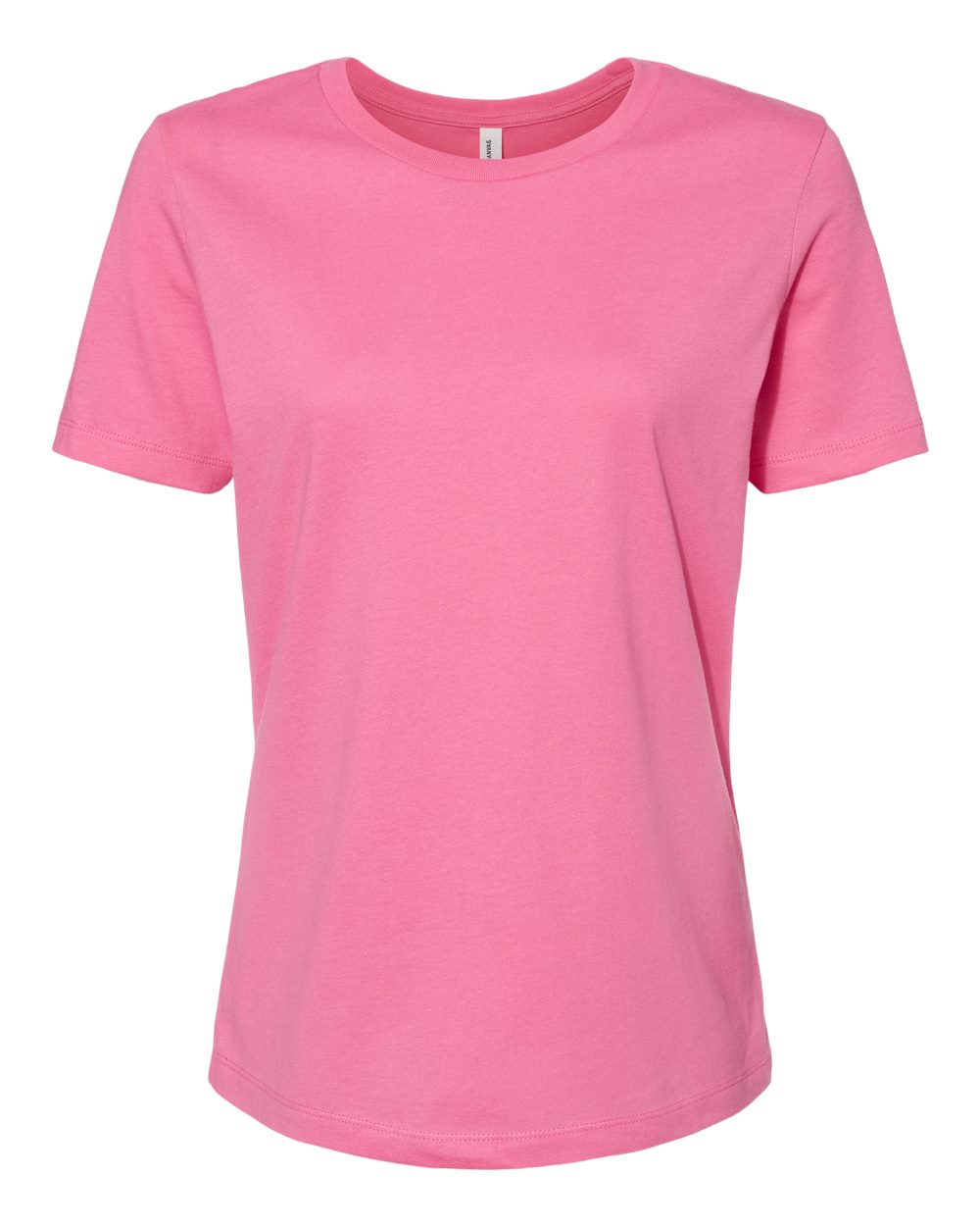 BELLA+CANVAS 6400 Women's Relaxed Jersey T-Shirt in Charity Pink