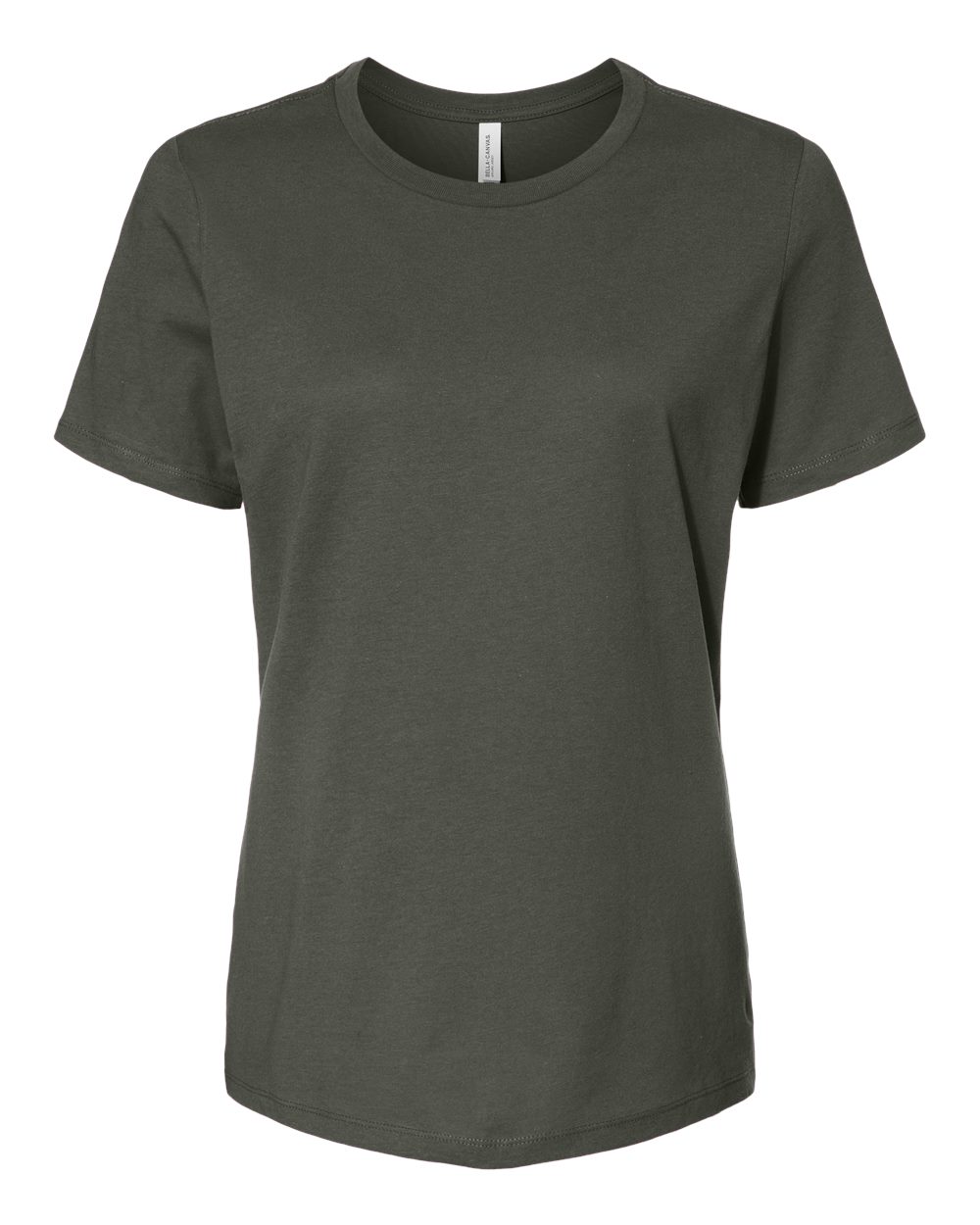 BELLA+CANVAS 6400 Women's Relaxed Jersey T-Shirt in Military Green