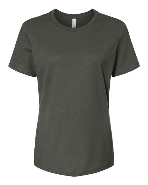 BELLA+CANVAS 6400 Women's Relaxed Jersey T-Shirt in Military Green