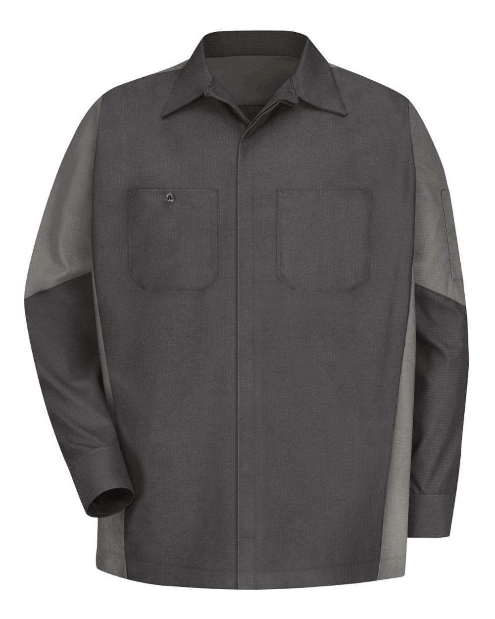 Red Kap SY10T Tall Long Sleeve Automotive Crew Shirt - Charcoal/Grey