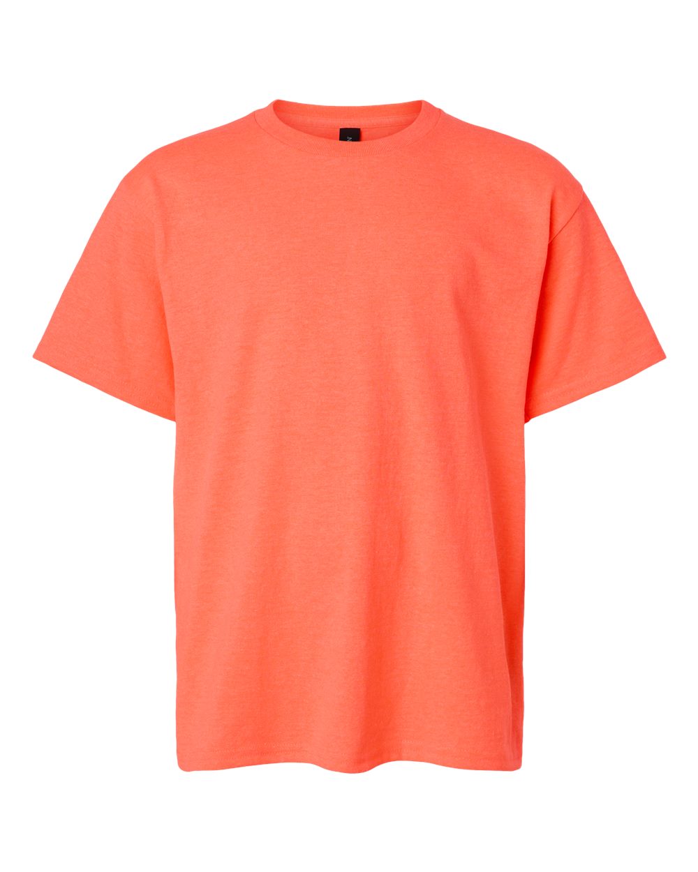 Gildan 5000B Heavy Cotton Youth T-Shirt in Heather Neon Coral