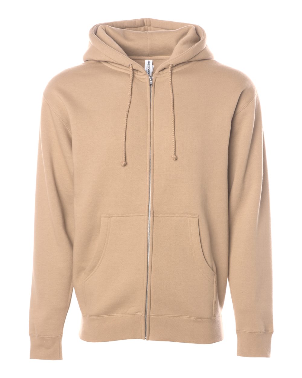 Independent Trading Co. Heavyweight Full-Zip Hooded Sweatshirt IND4000Z in Sandstone