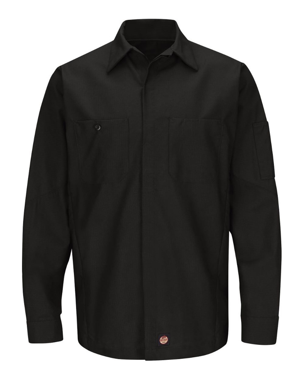 Red Kap SY10 Long Sleeve Automotive Crew Shirt - Black