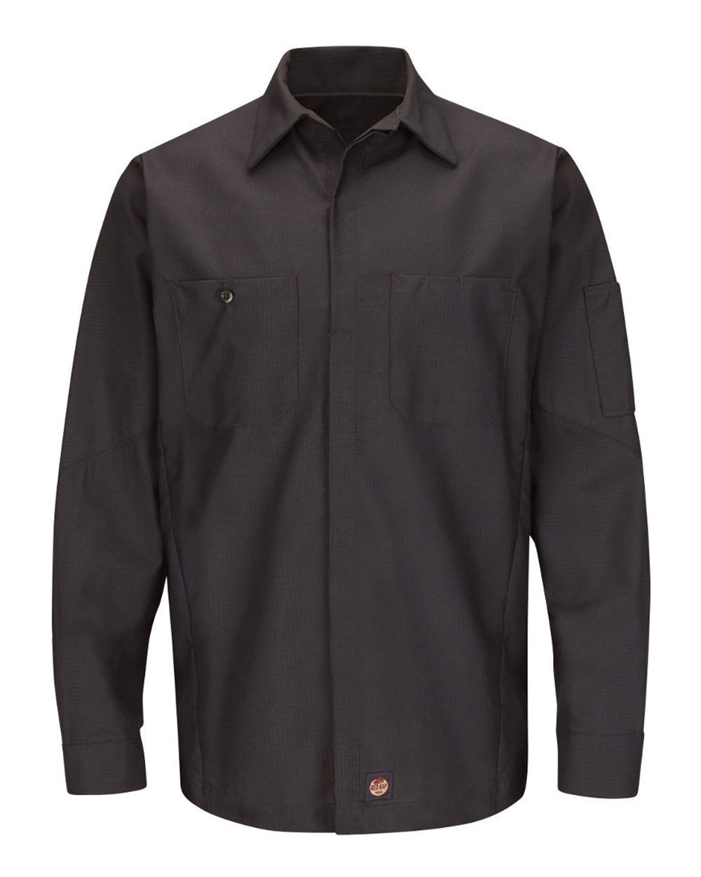 Red Kap SY10 Long Sleeve Automotive Crew Shirt - Charcoal