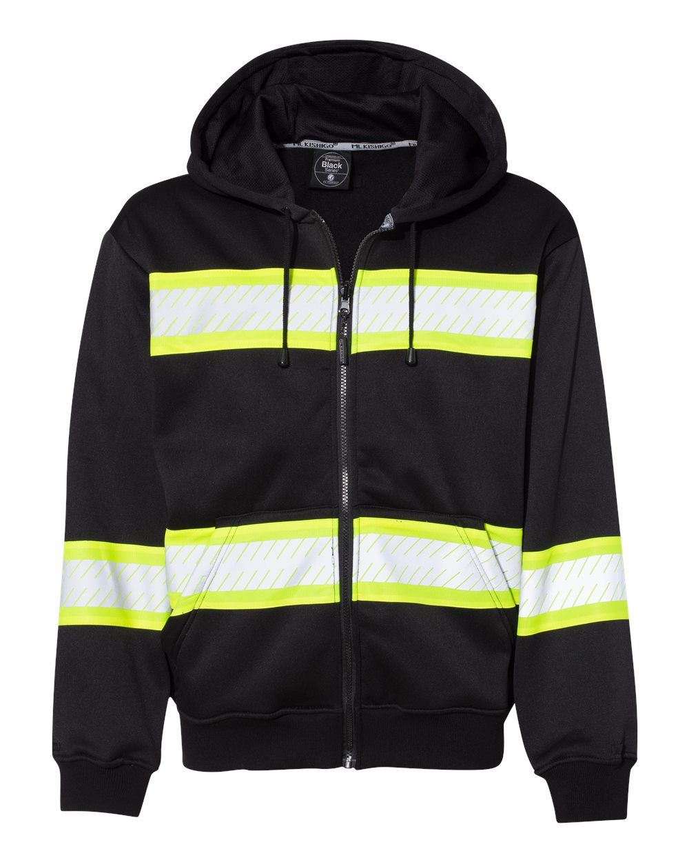 ML Kishigo B310 EV Series Enhanced Visibility Full-Zip - Black/Lime