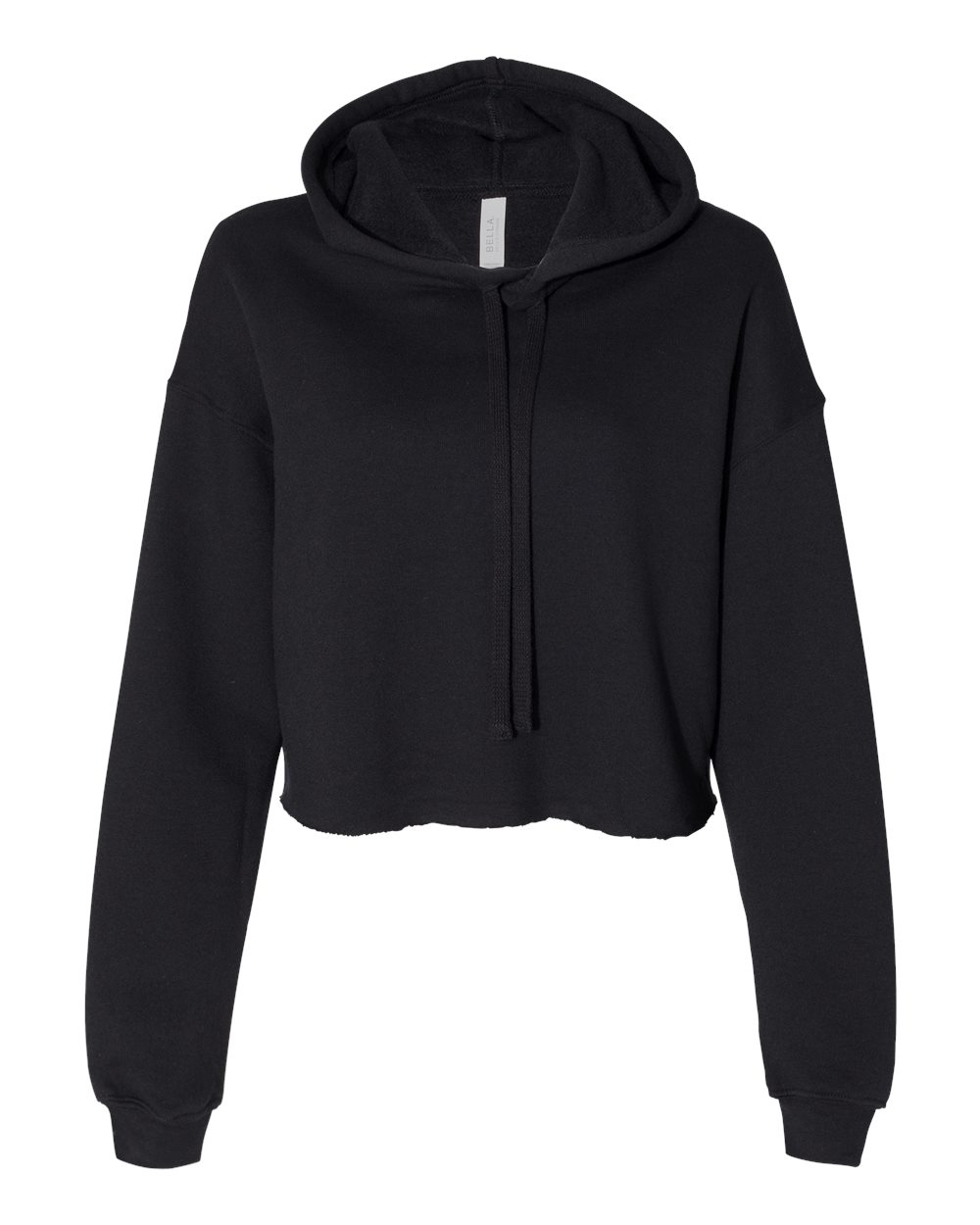 BELLA+CANVAS Women's Crop Fleece Hoodie 7502 in Black