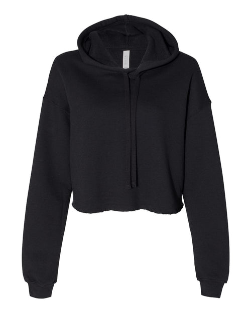 BELLA+CANVAS Women's Crop Fleece Hoodie 7502 in Black
