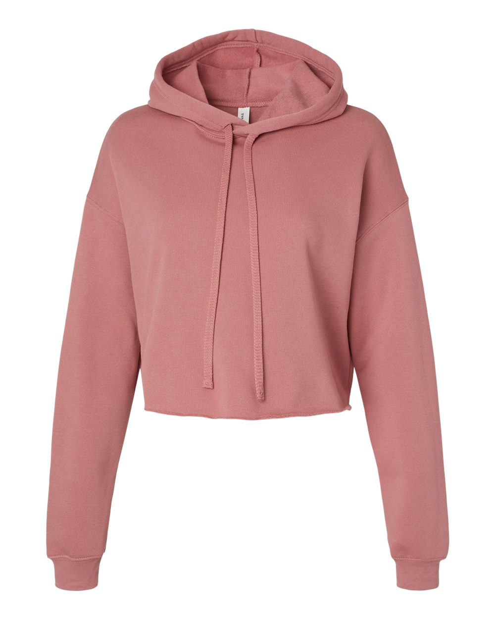 BELLA+CANVAS Women's Crop Fleece Hoodie 7502 in Mauve