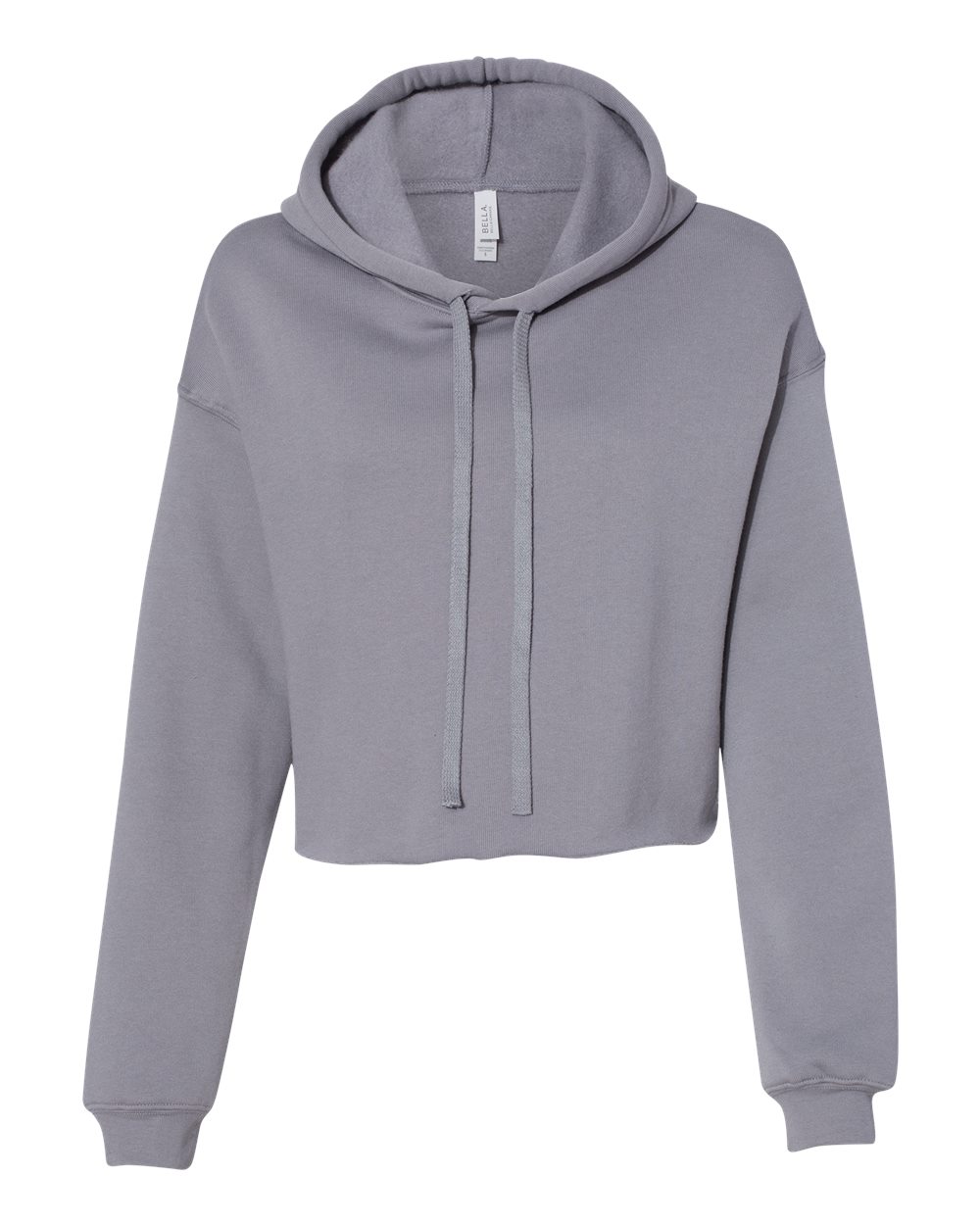 BELLA+CANVAS Women's Crop Fleece Hoodie 7502 in Storm