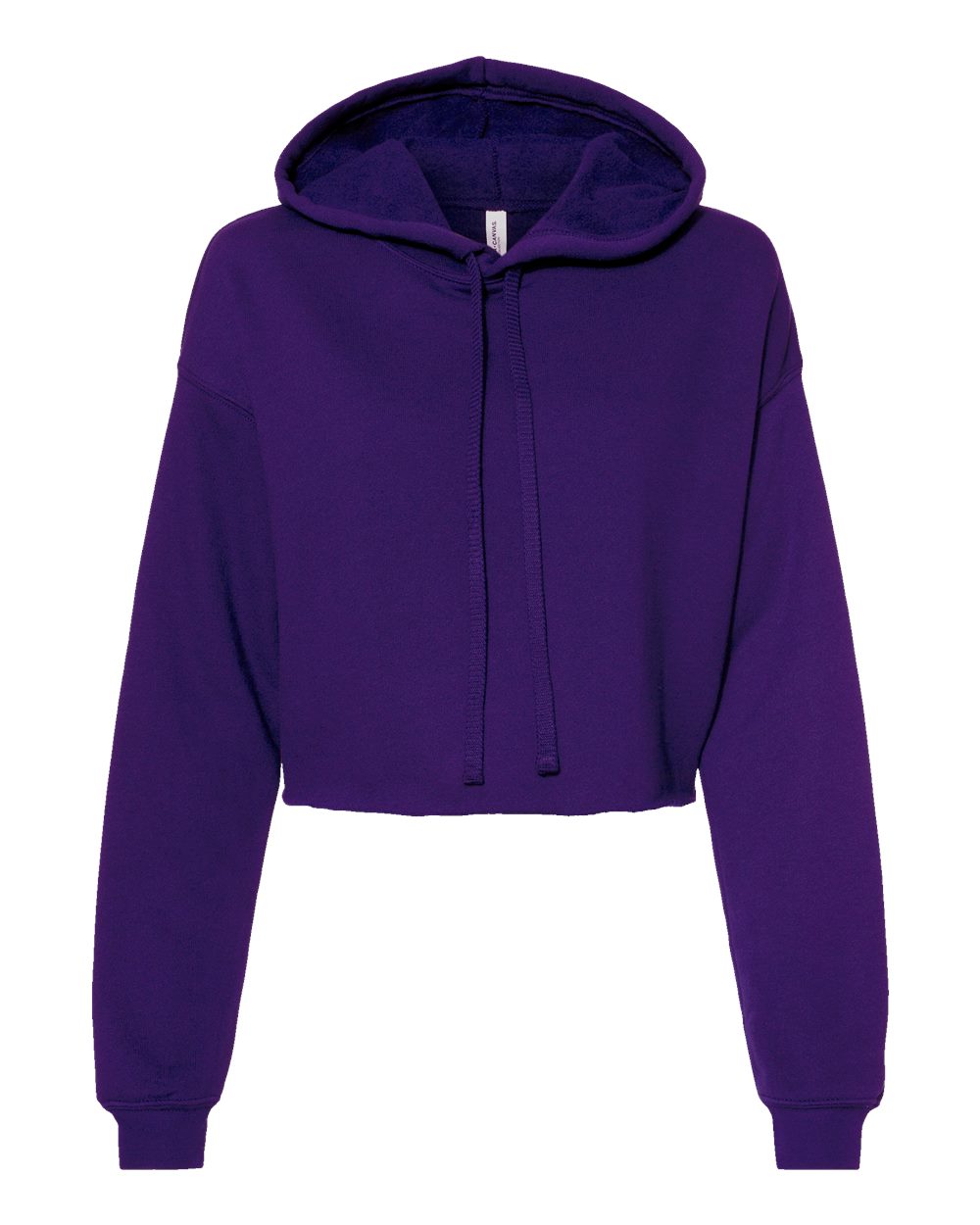 BELLA+CANVAS Women's Crop Fleece Hoodie 7502 in Team Purple