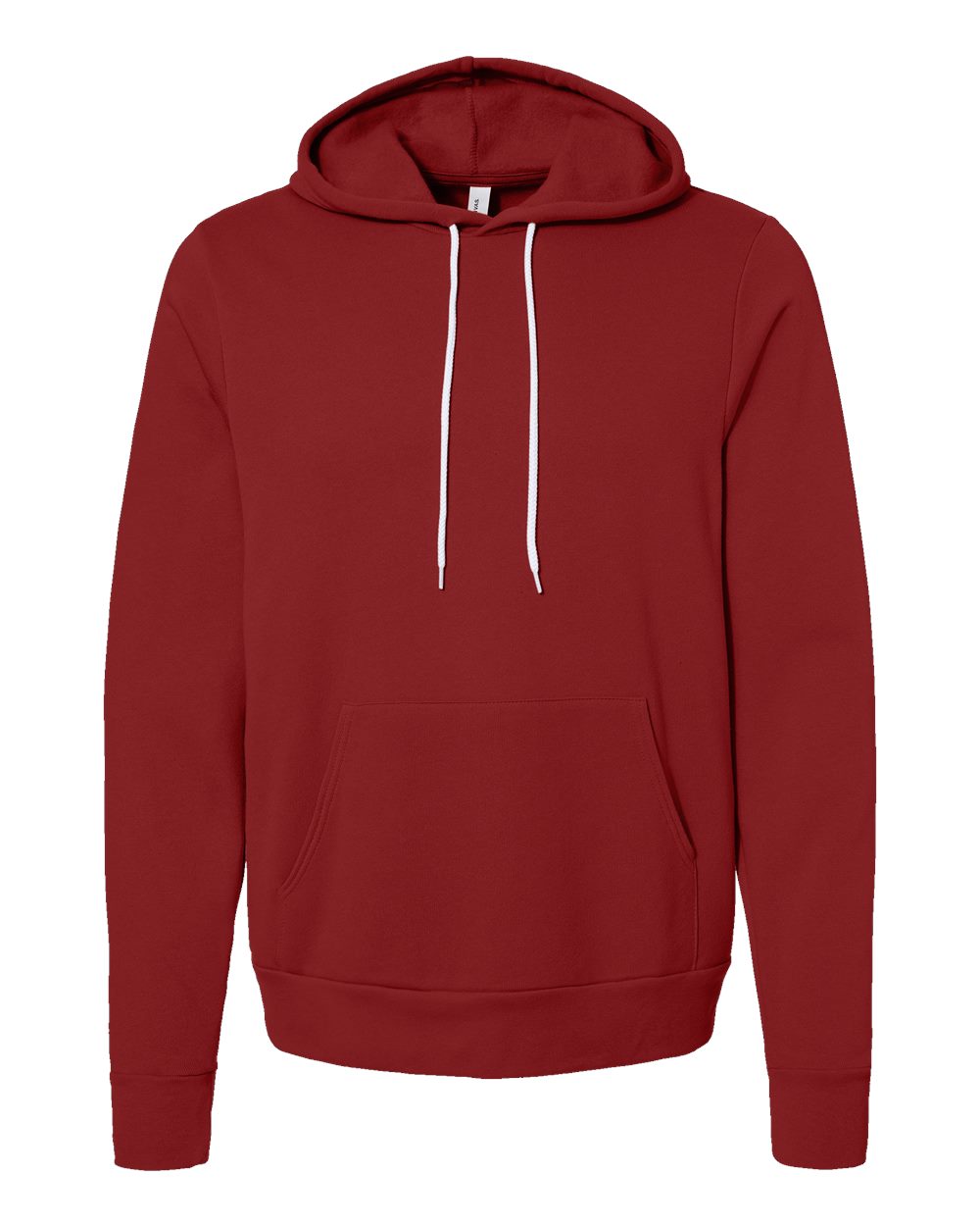 BELLA+CANVAS Sponge Fleece Pullover Hoodie 3719 in Cardinal