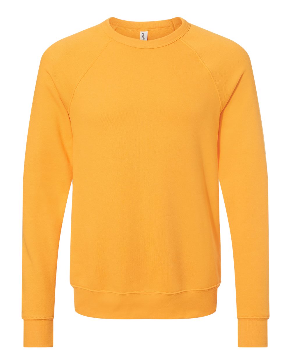 BELLA+CANVAS Sponge Fleece Raglan Crewneck 3901 in Gold