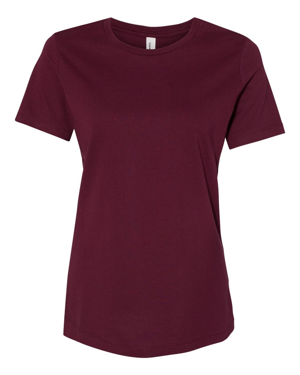 BELLA+CANVAS 6400 Women's Relaxed Jersey T-Shirt in Maroon