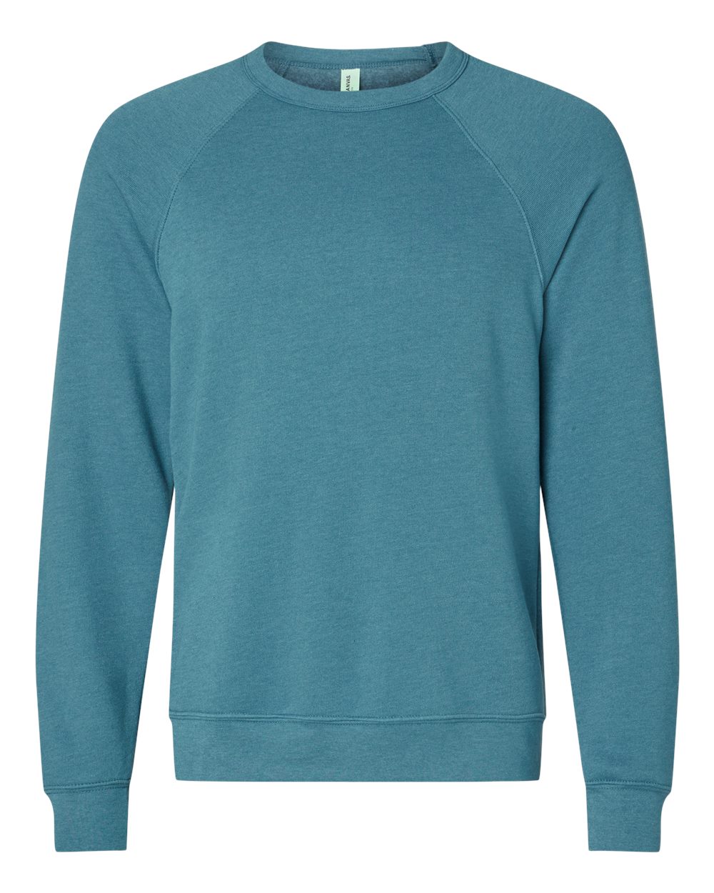 BELLA+CANVAS Sponge Fleece Raglan Crewneck 3901 in Heather Deep Teal