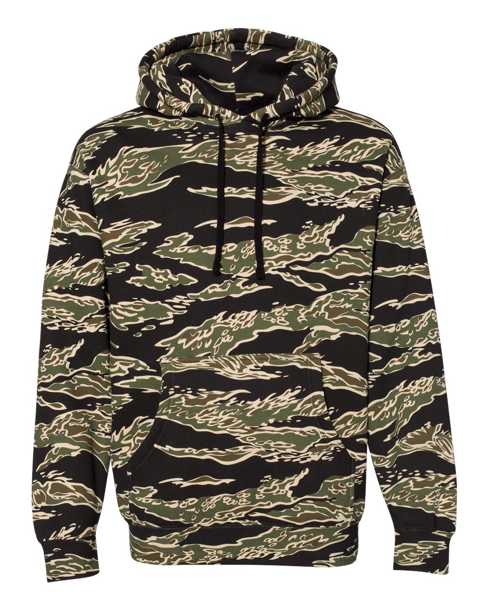 Independent Trading Co. Heavyweight Hooded Sweatshirt IND4000 in Tiger Camo