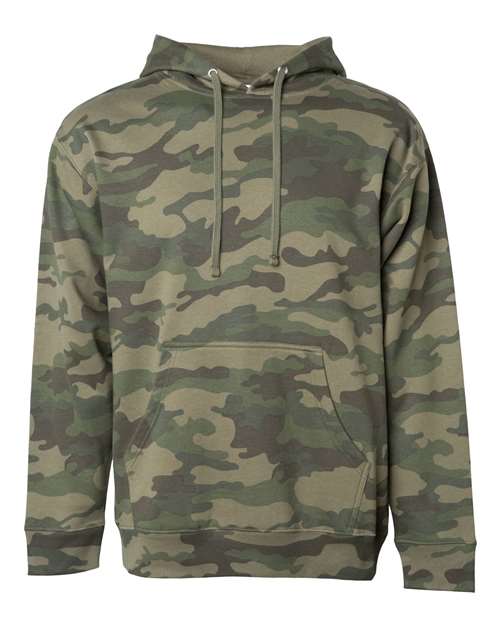 Independent Trading SS4500 Midweight Hooded Sweatshirt in Forest Camo