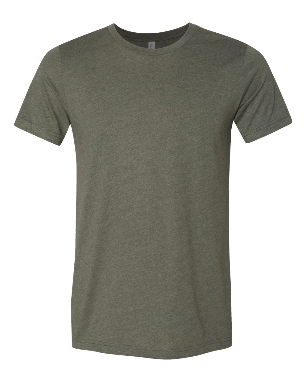BELLA+CANVAS 3001CVC Heather T-Shirt in Heather Military Green