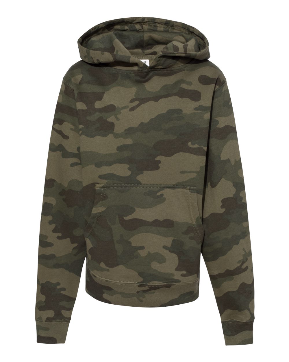 Independent Trading Co. Youth Midweight Hooded Sweatshirt SS4001Y in Forest Camo